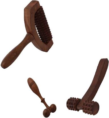 YKID Massager Roller Wooden Set of 3 Hand Massager Roller Body Stress Acupressure Acupuncture Massager