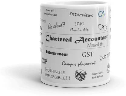 Becher CA (Chartered Accountant) Coffee Best Gift for CA and Accountant Ceramic Coffee Mug