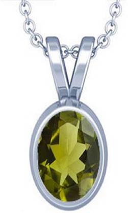 Gems Jewels Online Gems Jewels Online 925 Pure Silver With 5.25 Carat Natural Peridot Pendent Peridot Stone Pendant