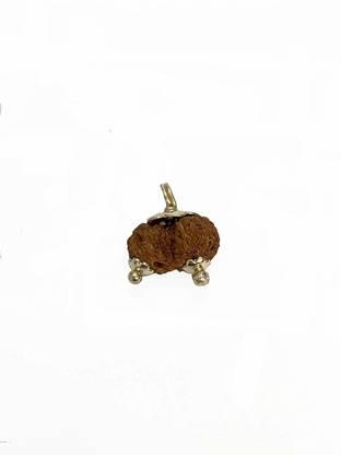 Pandit NM Shrimali Wooden Shri Gaurishankar Rudraksha Pendant/Locket with Silver Coated Capping & Lab Test Certificate Wood Pendant