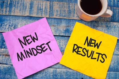 new mindset new results |Motivational Poster Paper Print
