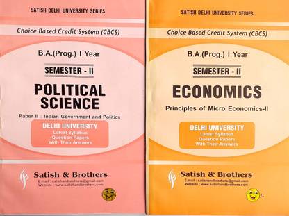 Satish Delhi University B.A Programme 1 Year Semester-2 Economics & Poltical Science Previous Years Papers