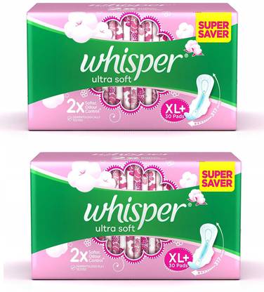 Whisper Ultra Overnight Sanitary Pads with Wings Sanitary Pad