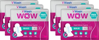 VWash Wow Maxi Napkin L 5 30 Sanitary Pad