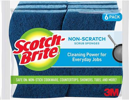 Scotch-Brite Non-Scratch Scrub Sponge 526, 6-Count (Pack of 2) Scrub Sponge