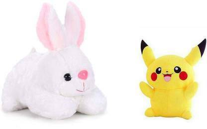 RBB HUB Soft toy for kidsCombo of Pikachu and Rabbit  - 35 cm