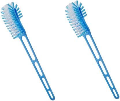 STONE SOLUTION Blue & White Toilet Brush Set of 2 with Holder