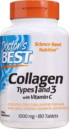 Doctor's Best Collagen Types 1 & 3 with Vitamin C 1000 mg 180 Tablets