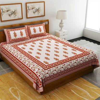 Bombay Spreads 120 TC Cotton Double Printed Flat Bedsheet