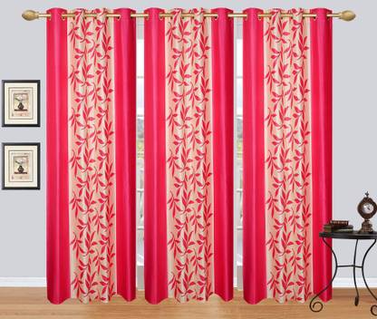 Ville Style 214 cm (7 ft) Polyester Room Darkening Door Curtain (Pack Of 3)