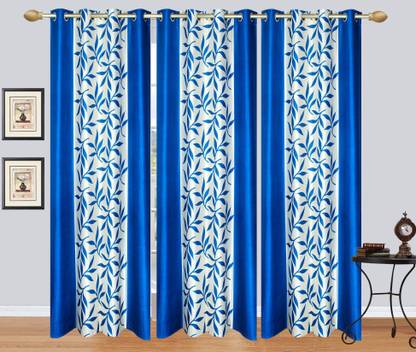 Ville Style 275 cm (9 ft) Long Door Polyester Room Darkening Curtain (Pack Of 3)