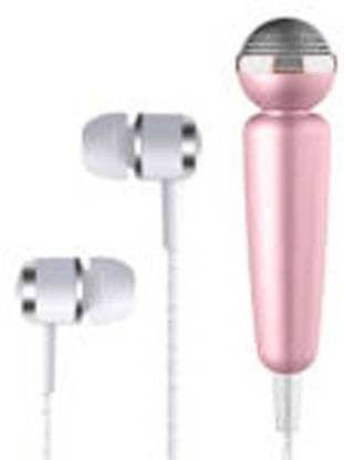 TARKAN Glowing Karaoke Noise Cancelling Microphone With In-Ear Stereo Bass Headphone, 3.5Mm Jack Wired