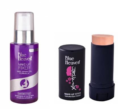 BLUE HEAVEN Makeup Fixer - Mist Spray Formula with Xpression Make Up Stick (PACK OF 2)