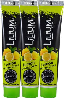 LILIUM Shaving Cream With Tea Tree oil 120gm Pack of 3