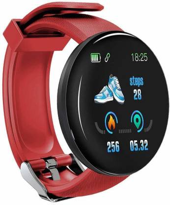IBS D18 smart watch (Unisex) fre size-Red Smartwatch