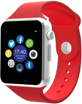 red smart watch