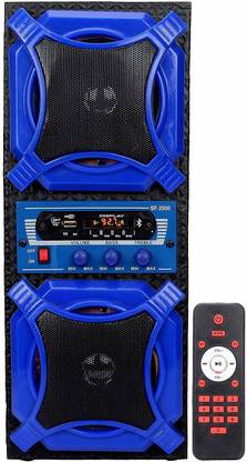 DHOL 5000 watt PMPO double speaker tower BLUETOOTH - USB - FM - AUX - MMC music system full remote function with super woofer Bluetooth Tower Speaker