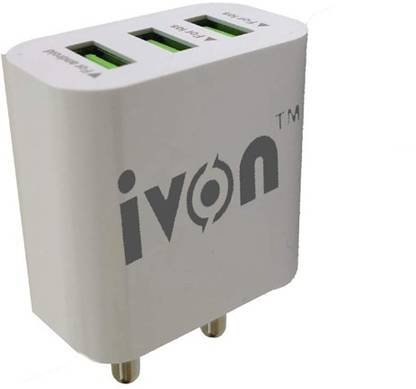 Ivon 5 A Wall Charger for Mobile with Detachable Cable