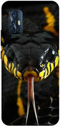 Yoprint Back Cover for Vivo V17 Black Snake Anaconda Printed Back Cover