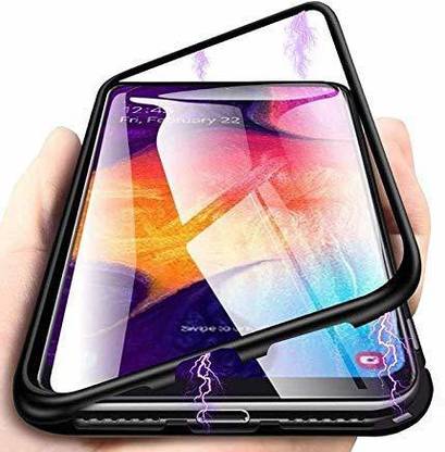 ANVIKA Front & Back Case for Oppo A3S Magnetic Flip with Metal Frame Back Cover