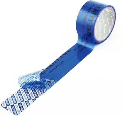 ESTAPE packing/Transfer tape single sided handheld Total Transfer Security Tape (Easy Tear/Sealing tape/Void Message Transfer Tape/Packing Tape) Blue Colour (Manual)