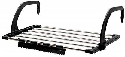 FLYNGO Steel Wall Cloth Dryer Stand Foldable 5 Rail Cloth Drying Rack Balcony Clothes Drying Hanger Indoor Outdoor Window Hanging Clothes Stand