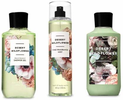 Bath and Body Works DESERT WILDFLOWER BODY MIST BODY LOTION AND BODY WASH 3 PICS SET