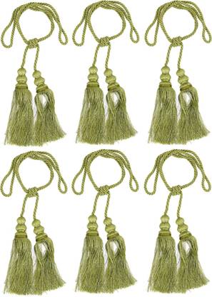 KUBER INDUSTRIES Green Tassels