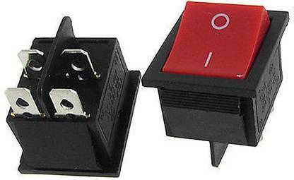 Nema Portable Precision Red Light On/Off Rocker Switch 250V 15 AMP 125/20A - Pack of Two 15 A Two Way Electrical Switch