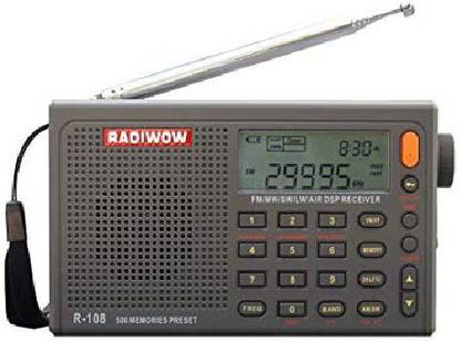 RADIWOW R-108 Radio Digital Portable Radio FM Stereo/LW/SW/MW/AIR/DSP FM Radio
