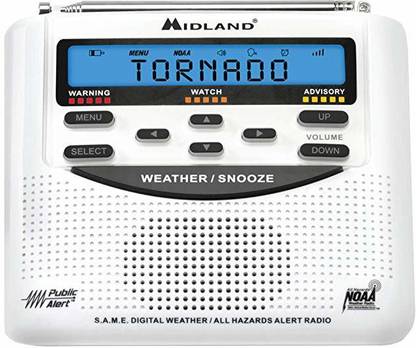 MIDLAND WR-120C NOAA Public Alert-Certified Weather Radio FM Radio