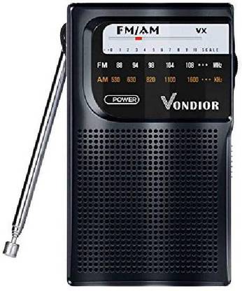 Vondior One Day Sale!- AM/FM Battery Operated Portable Pocket Radio FM Radio