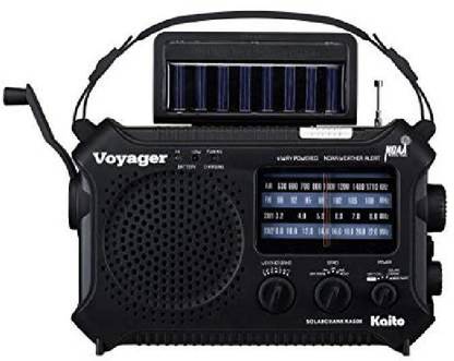 Kaito Electronics Inc. KA500BLK Voyager Solar/Dynamo Emergency Radio FM Radio