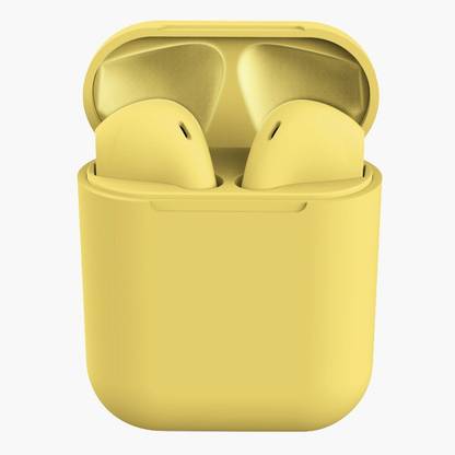 NSV Yellow i12 Touch Sensor Wireless Handsfree Earpods Bluetooth