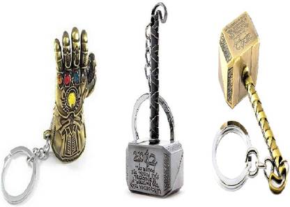 Confident Gold Silver Olor Hamer and Throne High quality Key ring Key Chain