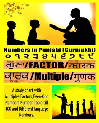 gurushishya FACTOR & MULTIPLE STUDY CHART,WITH GURMUKHI NUMBER AND NUMBER TABLE