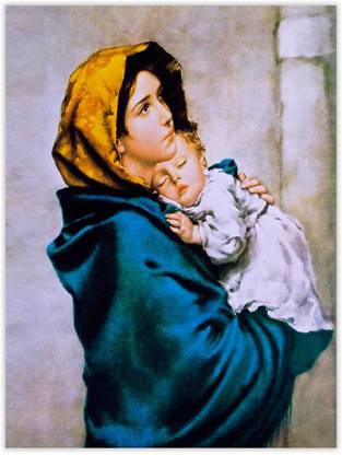 Art Amori madonna of the streets Sparkle Coated Self Adesive Painting Without Frame Digital Reprint 24 inch x 18 inch Painting