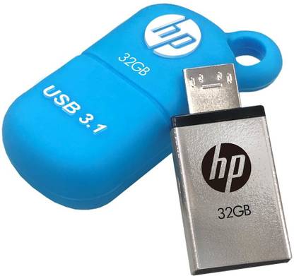 HP OTG x305m Tye A + micro B 32 GB Pen Drive Compatible with Laptop, Desktop Computer, Mobile USB 3.1 Metal, Rubber Case
