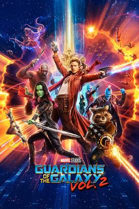 ARTISTIC MOVIE POSTER | Guardians of the galaxy 2 MOVIE Poster for Room and Office (Matte paper 250 GSM, 12 X 18 Inch, Rolled, Multi colour, Laminated)2 Paper Print