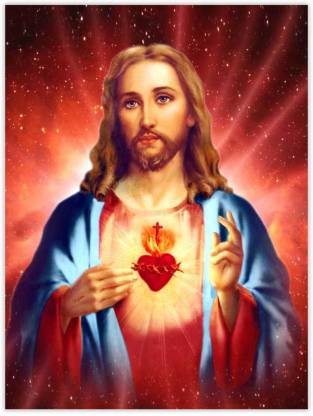Lord Jesus The Prince of peace Sparkle Coated Self Adesive Poster Without Frame Paper Print
