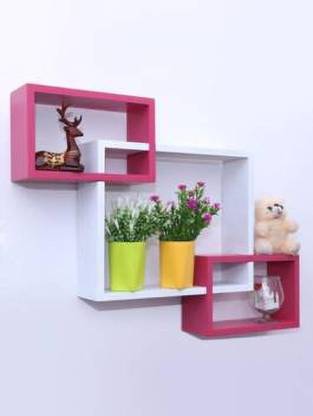 Unity Handicrafts The simple and quick installation will have this shelf up in minutes. Place it on your living area, kitchen, or bathroom for a modern and sophisticated look. It will be a functional shelf but also a decoration to your house. Do not hesitate to get one.Decorative interconted Wall Shelves Makes Space Utilization Easy, And Frame Your Treasured Memories. Creative Design And Space Saving Solution For Small Areas. Hidden Perforations Secure To Nails Or Screws. Mdf & Laminate. With Its Contemporary Lacquered Finish, They Are The Ideal Accent For Any Living Space. No Assembly Required.Wall shelves are a practical way to improve the decor as well as storage options in your home decor. MDF (Medium Density Fiber) Wall Shelf
