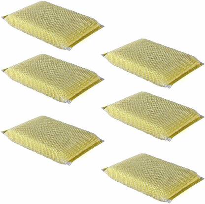 Cello Magic Scrub Pad (Light Yellow, Set of 6) Scrub Pad