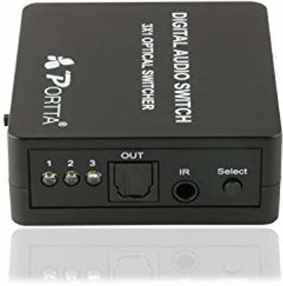 Portta Audio Switcher with IR Remote Control  Media Streaming Device
