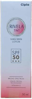 Cipla Sunscreen - SPF 50 PA+++ Rivela Tint Sunscreen Lotion 50ml