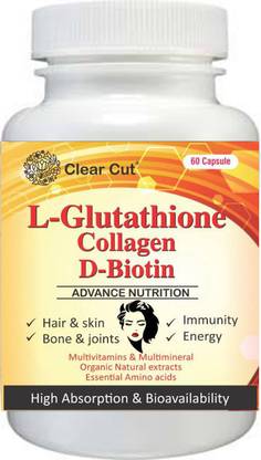 Clearcut Glutathione Collagen Biotin capsule