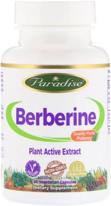 Paradise Herbs Berberine Plant Active Extract 60 Vegetarian Capsule