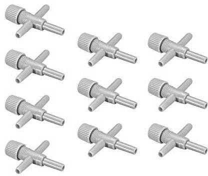 OrchidWala Aquarium 3 way Airflow Controller Valve - Biofloc Key for FIsh Farming - Pack of 12 Keys Aquarium Tool