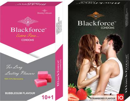 Black Force extra time and doted Condom