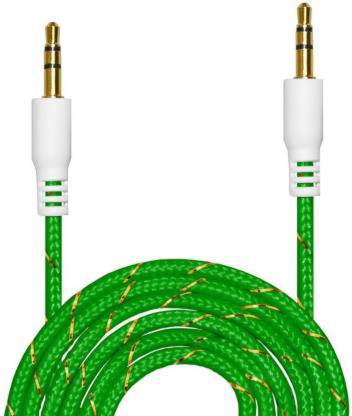 Richerbrand AUX Cable 1.2 m Universal Ultra Strong Long Aux Wire Cable Cotton Braided Design 3.5mm Jack Male to Male Stereo Audio Aux