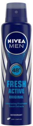 NIVEA Fresh Active Body Spray  -  For Men